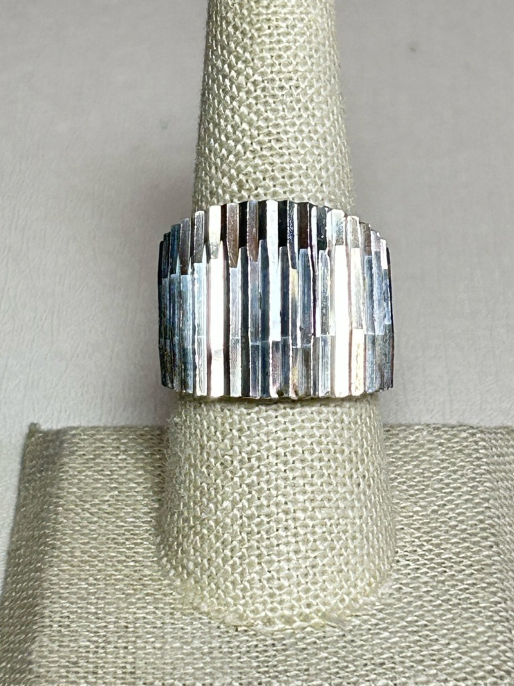 Signed Taxco Sterling Silver 925 Mexico Textured Brutalist Ring TH-85 OOAK - Picture 2 of 7